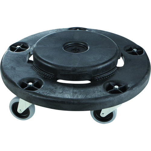 Brute&reg; Quiet Dolly, Polyethylene, Black, Fits: 26-1/2" Dia. Nassau Supply