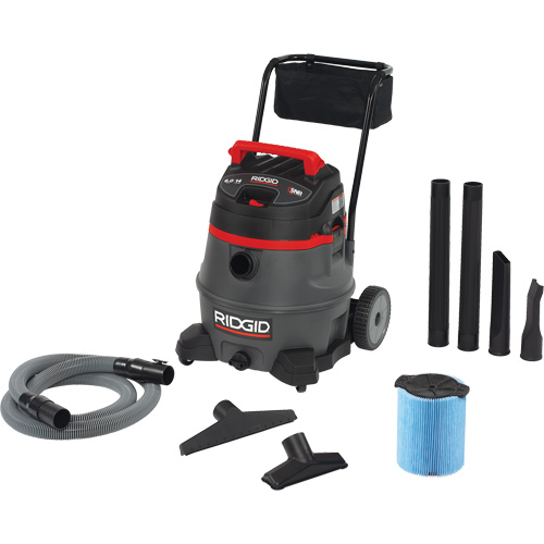 NXT Industrial Vacuum with Cart, Wet-Dry, 6 HP, 14 US Gal. (53 Litres) Nassau Supply