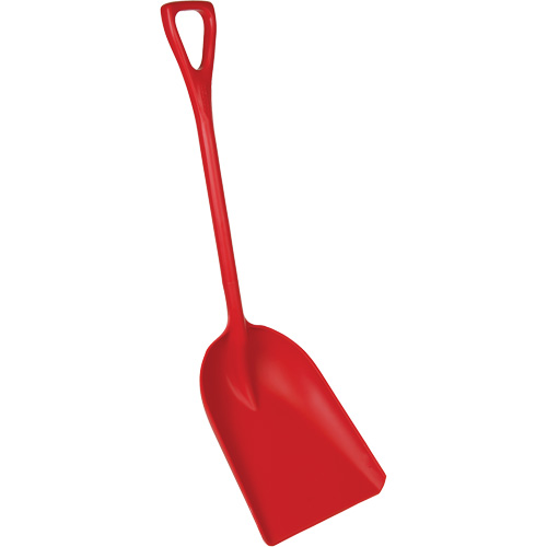 Pelle en un seul morceau pour la transformation des aliments, Lame 14" x 17", Longueur de 42-1/2", Plastique, Rouge Nassau Supply