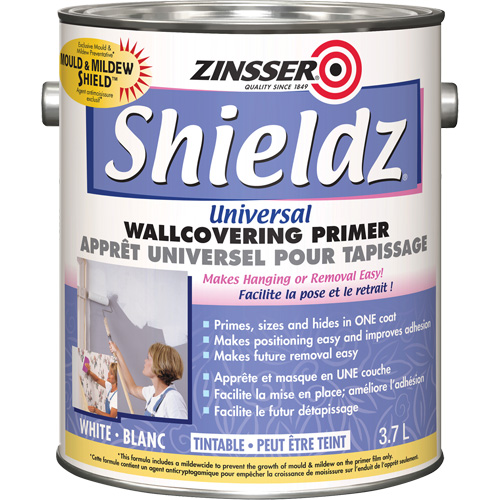 Shieldz&reg; Universal Wall Covering Primer, 3.7 L, Gallon, Tintable White Nassau Supply