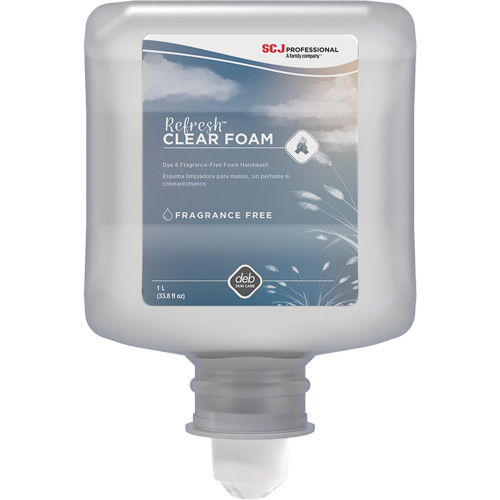 Savon transparent pour les mains Refresh, Mousse, 1 L, Sans parfum Nassau Supply