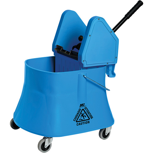 Champ Bucket & Wringer Combo, Down Press, 7.5 US Gal. (30 Quarts), Blue Nassau Supply
