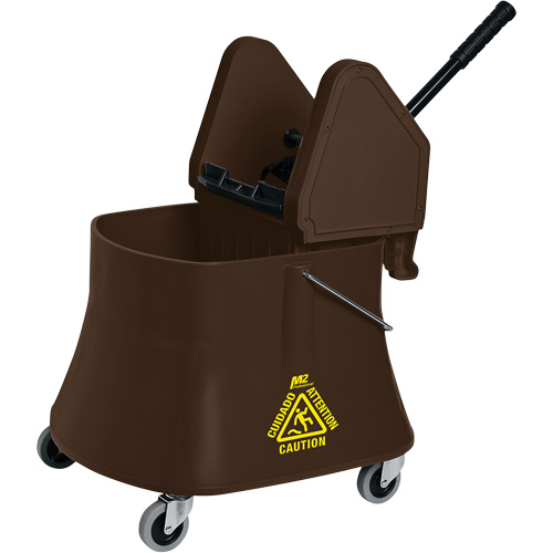 Champ Bucket & Wringer Combo, Down Press, 10 US Gal.(40 Quart), Brown Nassau Supply