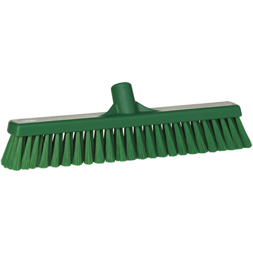 T&ecirc;te de balai-brosse pour petites particules, Crins Fin, 16-1/2", Polyester, Vert Nassau Supply