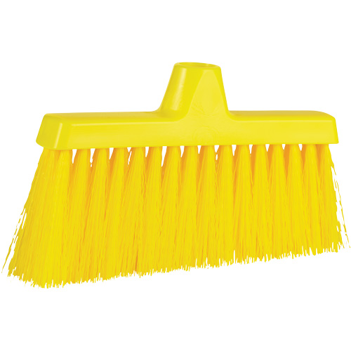 ColorCore Angle Head Broom, Medium Bristles, 10", Polypropylene, Yellow Nassau Supply