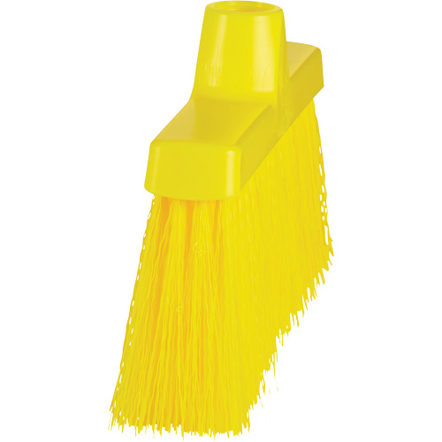 ColorCore Angle Head Broom, Medium Bristles, 10", Polypropylene, Yellow Nassau Supply