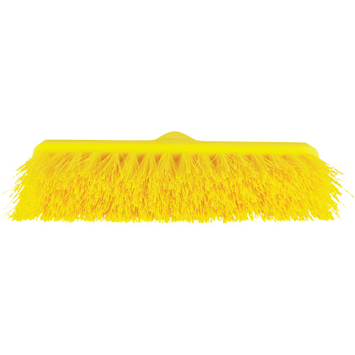 ColorCore Angle Head Broom, Medium Bristles, 10", Polypropylene, Yellow Nassau Supply