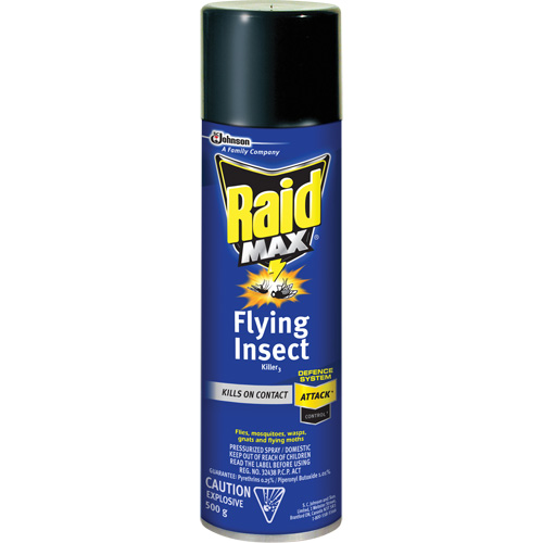 Insecticide contre les insectes volants Raid Max, 500 g, Canette a&eacute;rosol, &agrave; base de solvant Nassau Supply