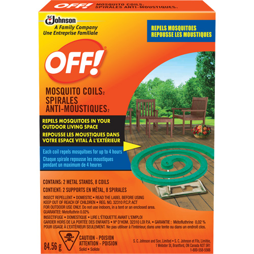 OFF! Mosquito Repellent Coils, DEET Free, Coil, 84.56 g Nassau Supply