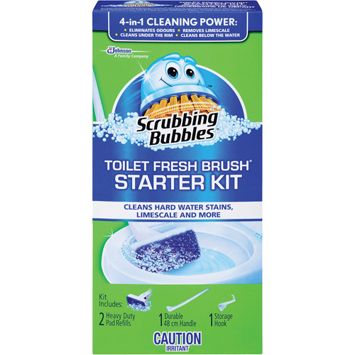 Trousse de d&eacute;marrage de brosse pour cuvettes Scrubbing Bubbles Fresh Brush, Recharge Nassau Supply