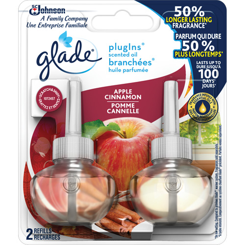 Glade&reg; PlugIns&reg; Scented Oil Refills, Apple Cinnamon, Cartridge Nassau Supply