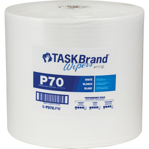 TaskBrand&reg; P70 Premium Series Wipers, Heavy-Duty, 13" L x 12" W Nassau Supply