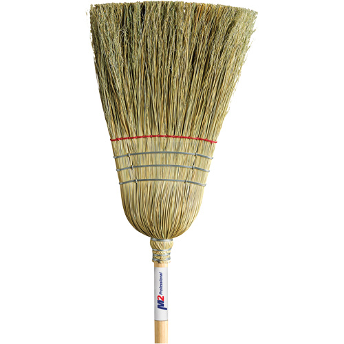 Balai de paille robuste, Une corde, Manche Bois Nassau Supply