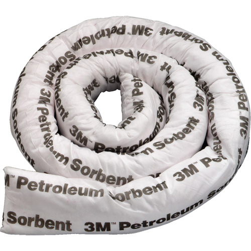 Petroleum Sorbent Double Boom, Oil Only, 8' L x 3" W, 15.7 gal Absorbancy Nassau Supply