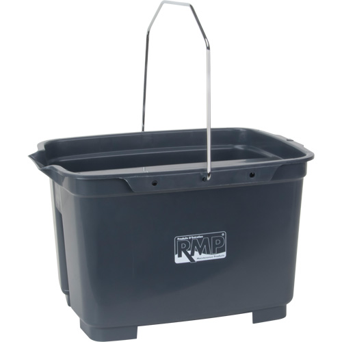 Dual Compartment Bucket, 4.75 US Gal. (19 qt.) Capacity, Grey Nassau Supply