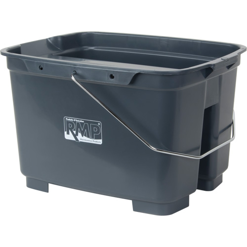 Dual Compartment Bucket, 4.75 US Gal. (19 qt.) Capacity, Grey Nassau Supply