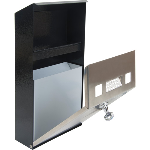 Smoking Receptacle, Wall-Mount, Stainless Steel, 1 Litre Capacity, 11-4/5" Height Nassau Supply