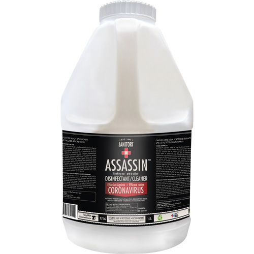 Janitori Assassin Ready-to-Use Disinfectant Cleaner, 4 L, Jug Nassau Supply