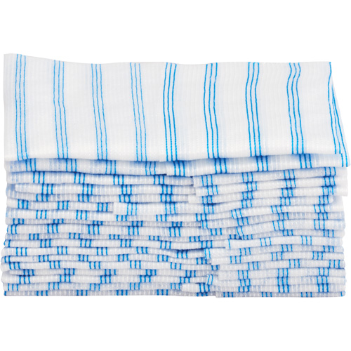 Chiffons jetables, Microfibre, Bleu/Blanc Nassau Supply