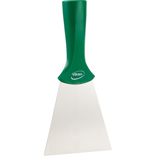 Handle-Mounted Stainless Steel Scraper, Green, 4" W x 8" L Nassau Supply