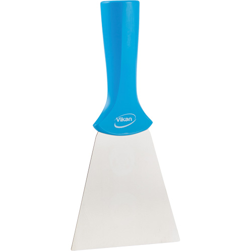 Handle-Mounted Stainless Steel Scraper, Blue, 4" W x 8" L Nassau Supply