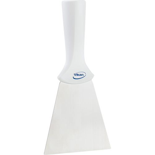 Handle-Mounted Stainless Steel Scraper, White, 4" W x 8" L Nassau Supply