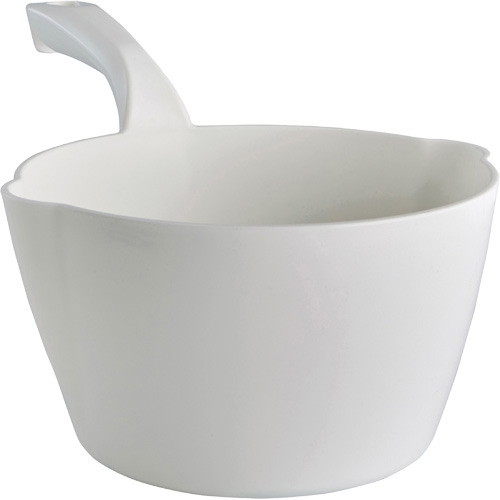 Round Bowl Scoop, Plastic, White, 64 oz. Nassau Supply