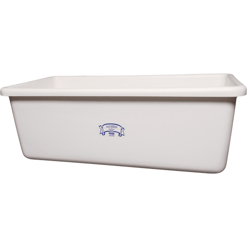 Transport Storage Tub, Plastic, White Nassau Supply
