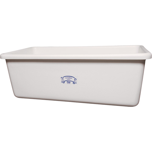 Bac de rangement et transport, Plastique, Blanc Nassau Supply