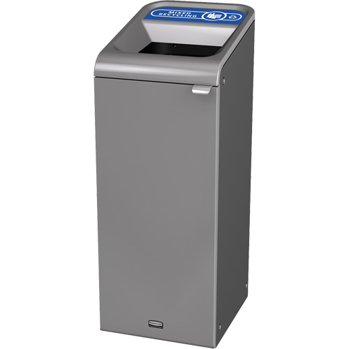 Conteneur pour d&eacute;chets de recyclage m&eacute;lang&eacute;s Configure, Vrac/Bord de rue/De bureau, Acier, 15 gal. US Nassau Supply