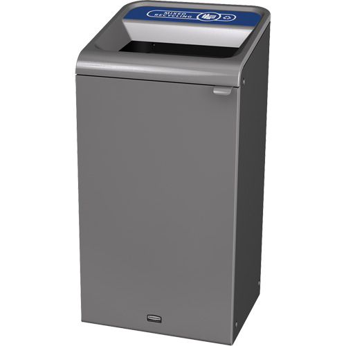 Conteneur pour d&eacute;chets de recyclage m&eacute;lang&eacute;s Configure, Vrac/Bord de rue/De bureau, Acier, 23 gal. US Nassau Supply