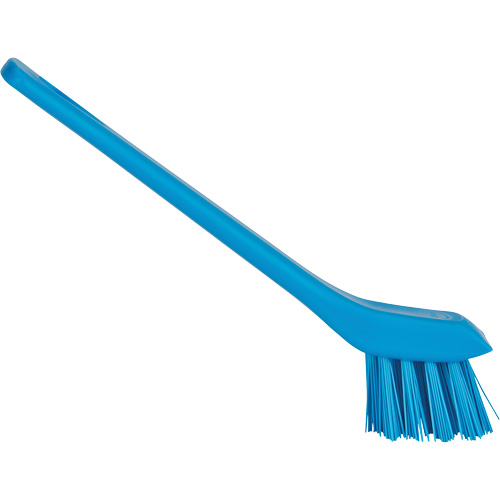 Brush with Scraping Edge, Stiff Bristles, 6" Long, Blue Nassau Supply