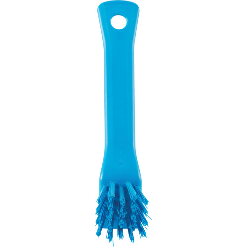Brush with Scraping Edge, Stiff Bristles, 6" Long, Blue Nassau Supply