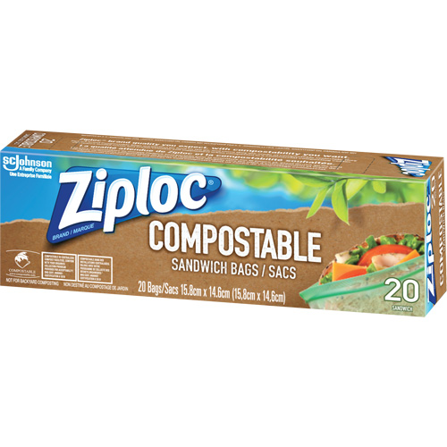 Ziploc&reg; Compostable Sandwich Bags Nassau Supply