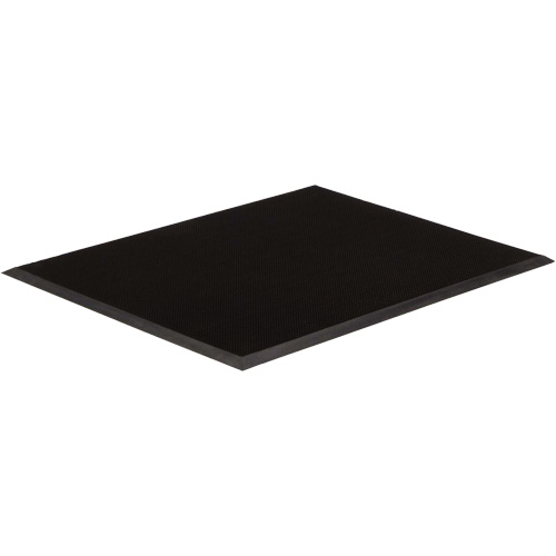 Gritstop Fingermat Entrance Matting, Rubber, Scraper Type, Finger Tip Style Pattern, 3' x 5', Black Nassau Supply