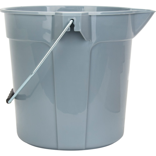 Seau rond avec bec verseur, Capacit&eacute; de 2,64 gal. US (10,57 pintes), Gris Nassau Supply