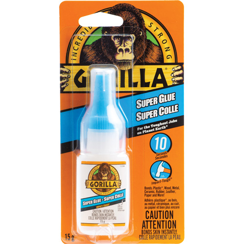 Super Glue, 15 g, Bottle, Clear Nassau Supply
