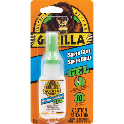 Colle cyanoacrylate en gel, 15 g, Bouteille, Transparent Nassau Supply