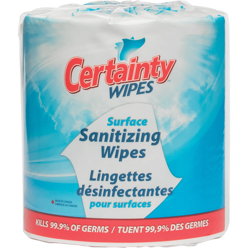 Lingettes d&eacute;sinfectantes pour surfaces, Pochette Nassau Supply