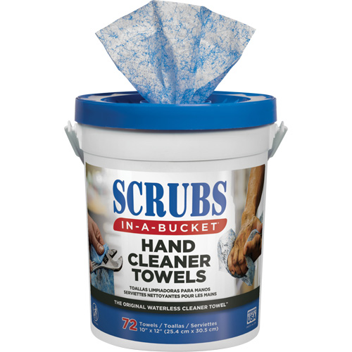 Serviettes nettoyantes pour les mains, 72 lingettes, 12" x 10" Nassau Supply