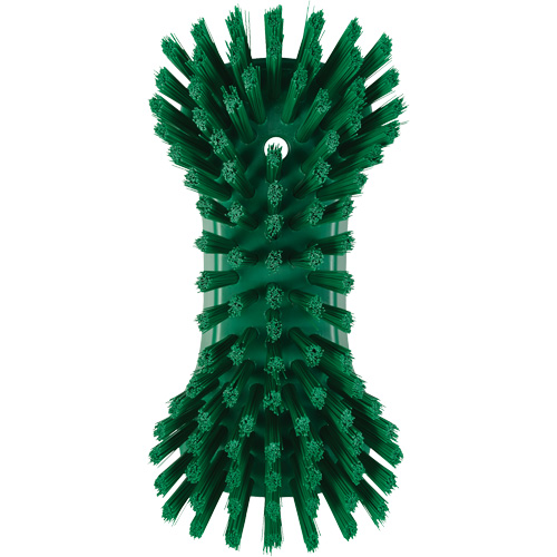 Hand Brush, Extra Stiff Bristles, 9-1/10" Long, Green Nassau Supply