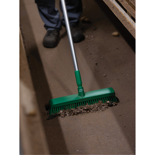 T&ecirc;te de balai-brosse, Crins Fin/Ferme, 16-1/2", Polyester/Polypropyl&egrave;ne, Vert Nassau Supply