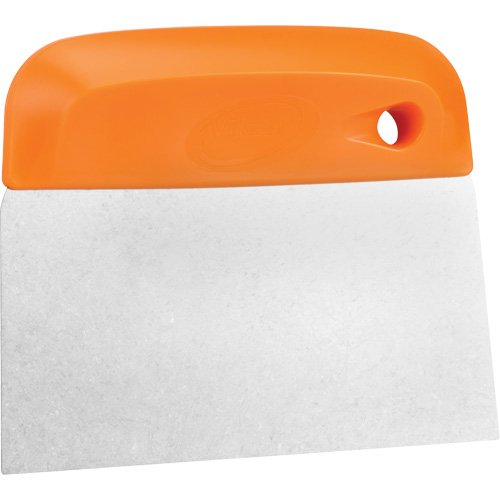 Flexible Stainless Steel Dough Cutter/Scraper, Orange, 4-1/2" W x 5-3/4" L Nassau Supply
