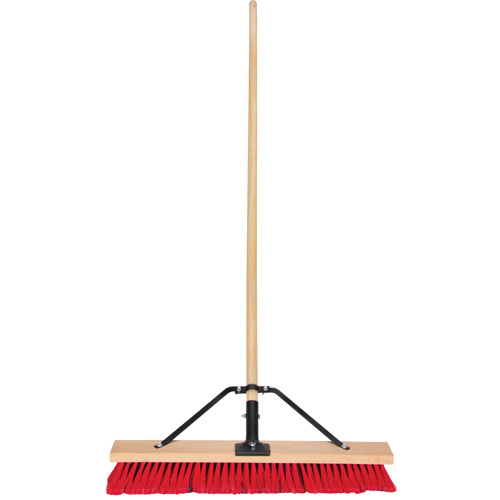 Balai-brosse &agrave; manche renforc&eacute;, 24", Moyen, Soies PVC Nassau Supply