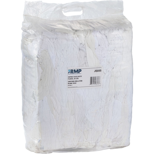 Wiper Rags, Fleece, White, 20 lbs. Nassau Supply