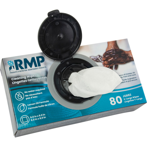 X-Large Cleaning Wipes, 80 Wipes, 8" x 8" Nassau Supply