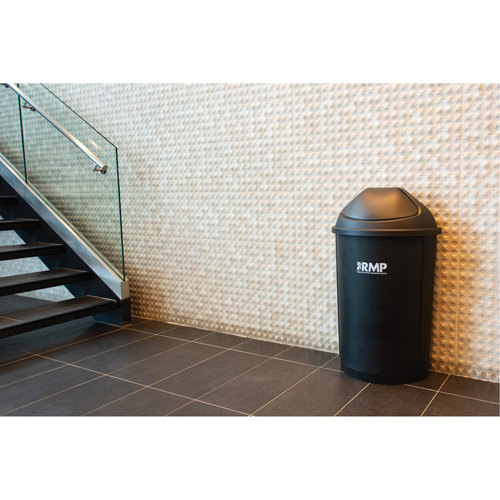 Poubelle demi-ronde, Poly&eacute;thyl&egrave;ne, 21 gal. US Nassau Supply