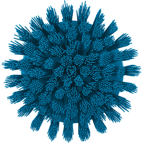 Brosse ronde HyDrive pour perceuse, Soies Tr&egrave;s ferme, Longueur de 3-1/10", Bleu Nassau Supply