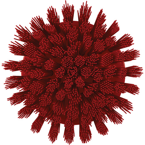 Brosse ronde HyDrive pour perceuse, Soies Tr&egrave;s ferme, Longueur de 3-1/10", Rouge Nassau Supply
