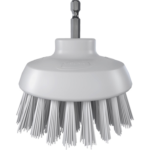 Brosse ronde HyDrive pour perceuse, Soies Tr&egrave;s ferme, Longueur de 3-1/10", Blanc Nassau Supply